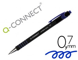 Bolígrafo Q-Connect tinta azul con grip